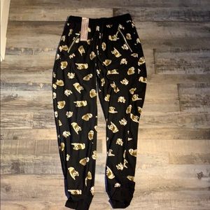 Sweats with a little doggies all over them